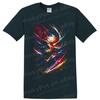 Skull T Shirt Neon Abstract Psychedelic Lightning Art Gothic Graphic Dark Tee