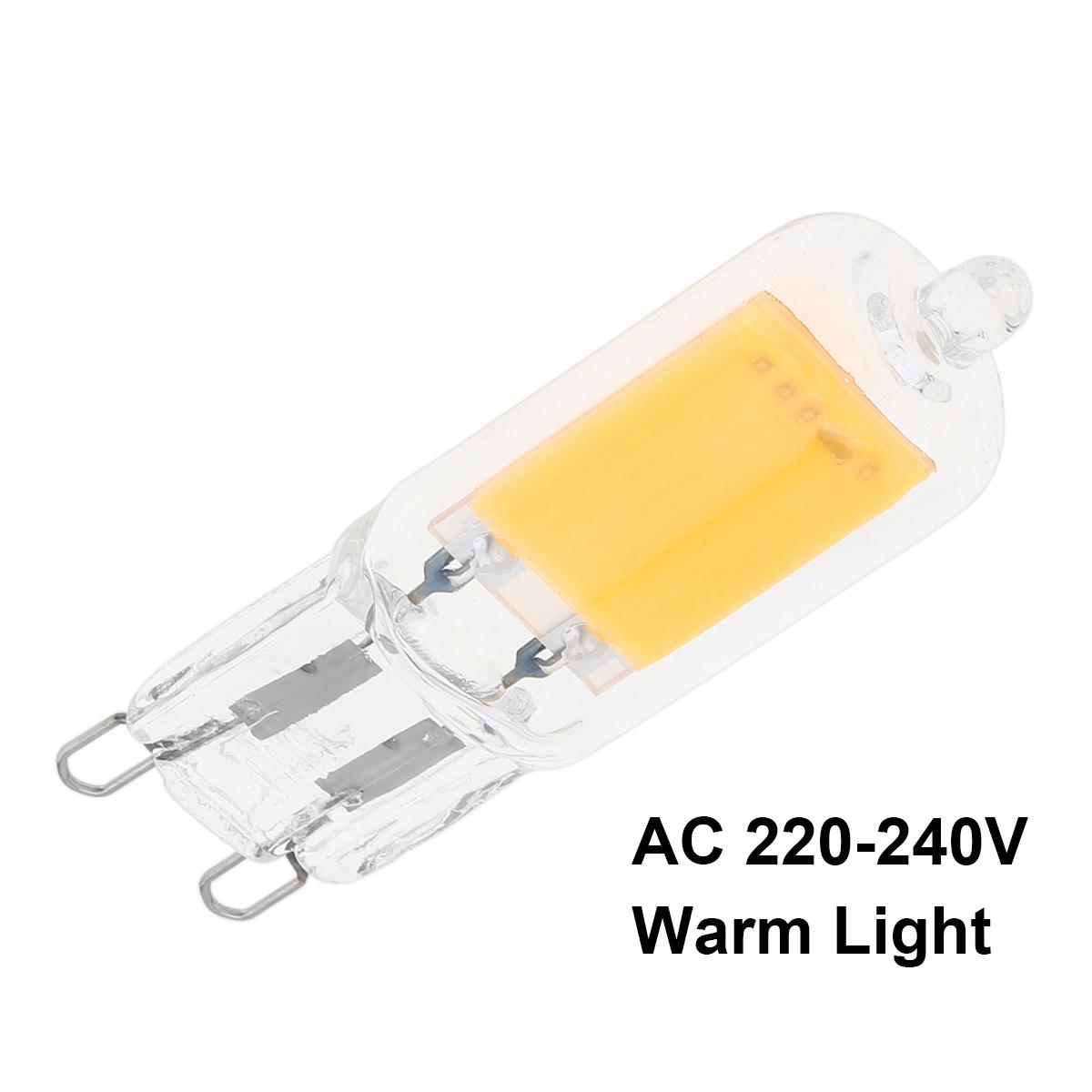 

Светодиодная лампа G9 3 Вт 5 Вт 220 В диммируемая COB стеклянная светодиодная лампа галогенная лампа стеклянная лампа постоянной мощности свет Warm Light 3W