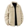 Men's Retro Solid Color Lapel Leather Jacket Casual Sports Loose Coat