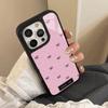 Cute Black Bow Glass Phone Case Suitable for iPhone 17 16 15 14 13 12 11 Pro/Max/Plus Anti Drop and Shockproof Back Cover
