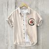 Direct Sales of National Style Short-sleeved Shirts Men's Tops Wholesale Cardigan 1D Digital Printing National Trend