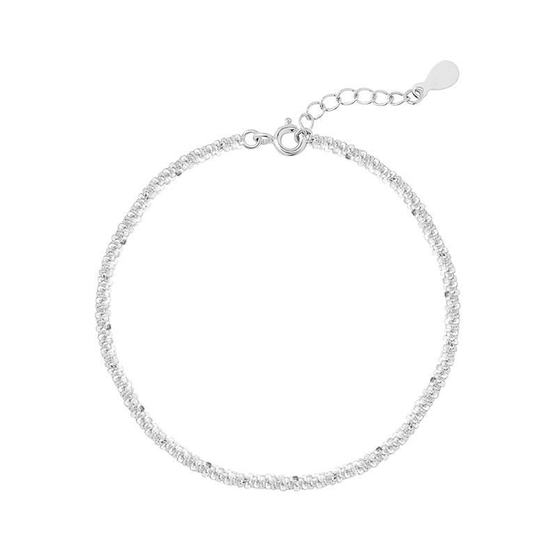 

Браслет-цепочка из стерлингового серебра 925 пробы для женщин, модный регулируемый браслет, минималистичные ювелирные изделия, подарки, оптовая продажа S -B446 14.5cm add 5cm