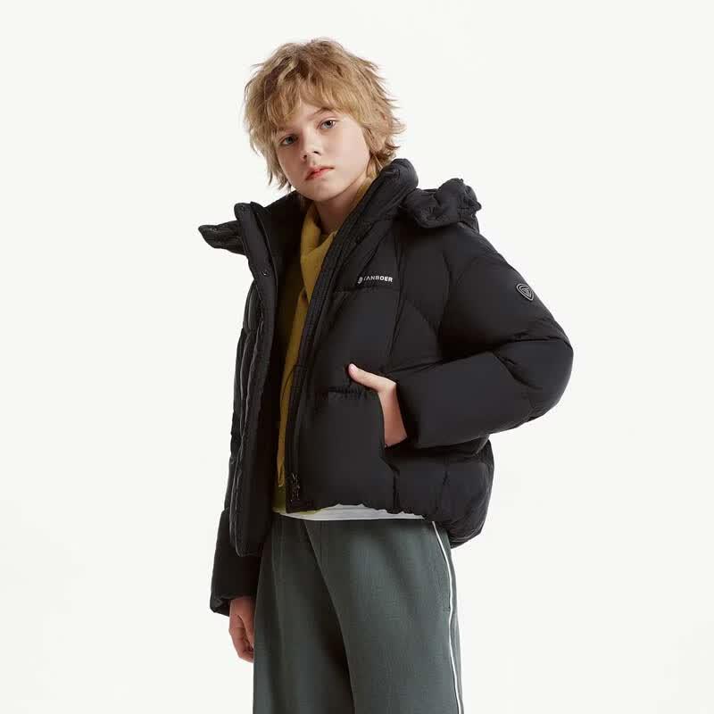 Tanboer Kids' Detachable Hood Down Puffer Jacket