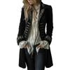 Women's Velvet Jacket, Long Sleeve, Embroidered Patchwork, Color