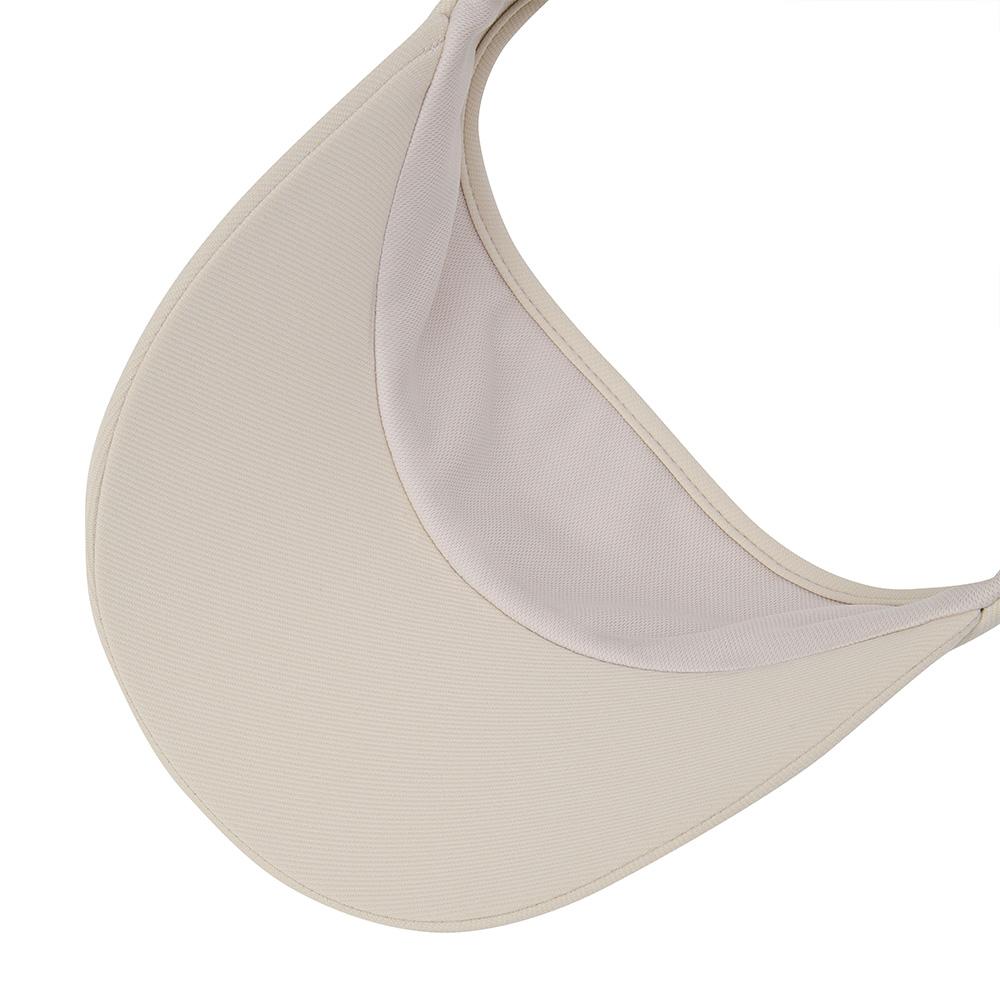 MALBON GOLF Women'S Detachable Ribbon Visor Beige (Woman)