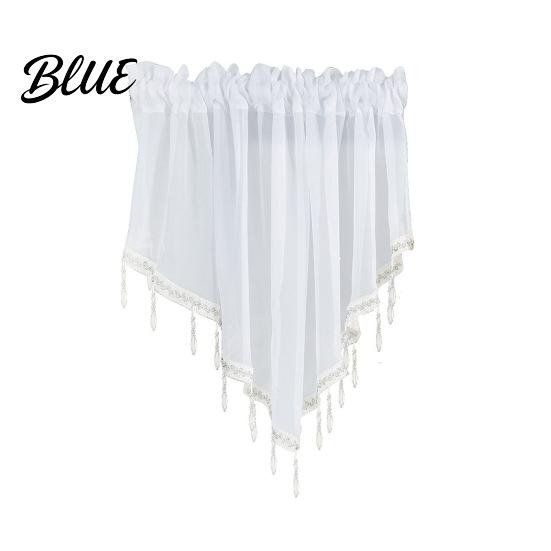 Solid Color Triangle Decor Window Valance Short Curtain Shape Kitchen Drape Home