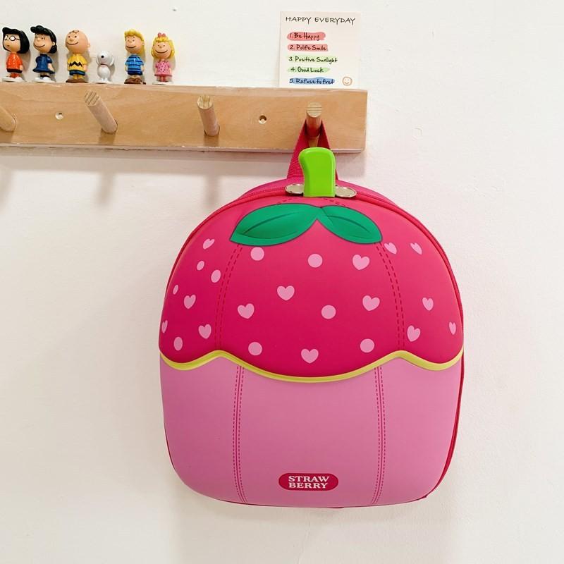 Cherry Fruit Letter Pattern Kids Kindergarten Backpack For School Travel  Use