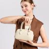 Top Layer Cowhide Mini Pillow Bag High-End Boston Shoulder Underarm Bag 2025 New Women's Genuine Leather High-End Bag