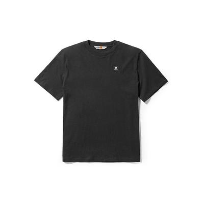 Solid Color Outdoor Casual Breathable Round Neck Short Sleeve T-Shirt Men Tops Black A42P5-001