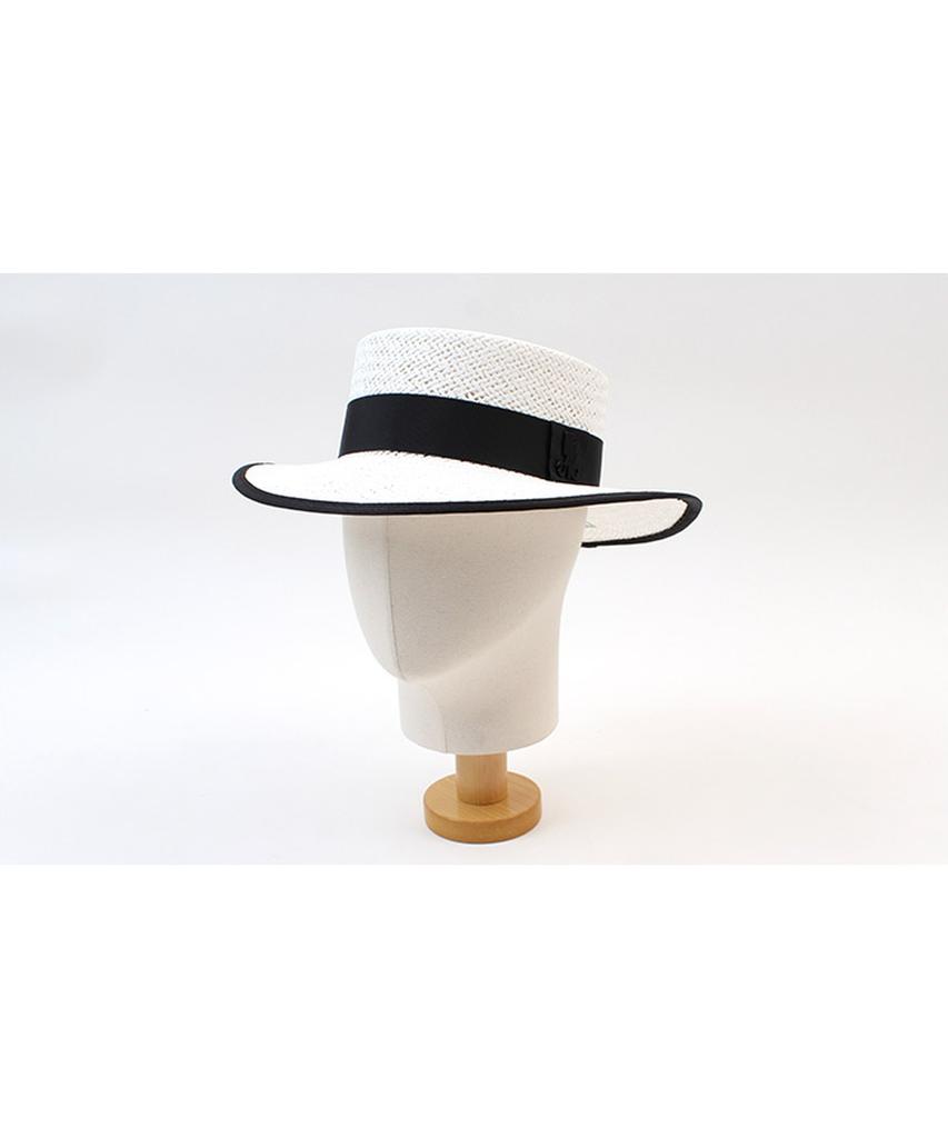 Taping White Long Panama Hat