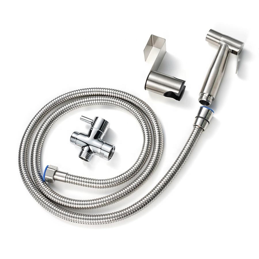Edelstahl Bidet Armatur Windelsprüher Set Mit Schlauch Verstellbar Toiletten Bidet Modernes Badezimmer Drucksprüher für Badezimmer
