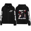 Graphic Print Loose Fit Zip Up Hoodie for Casual Streetwear