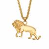 Pánský přívěsek lva Maijiabao 24" zlatý řetízkový náhrdelník se zvířecím přívěskem Hip hop šperky