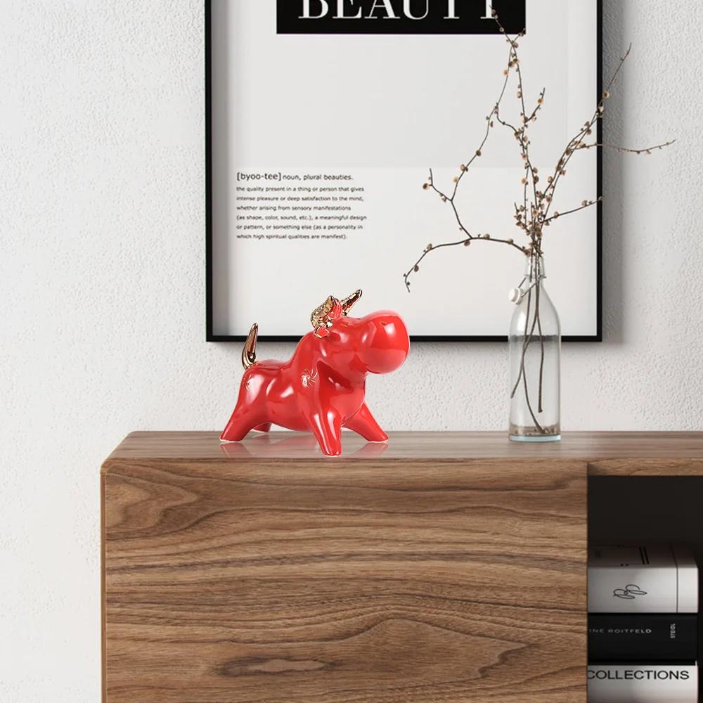 Ox Year Of The Ox Display Desk Decoration Office Creative Zodiac Ox Mascot Housewarming Gift Abstract The