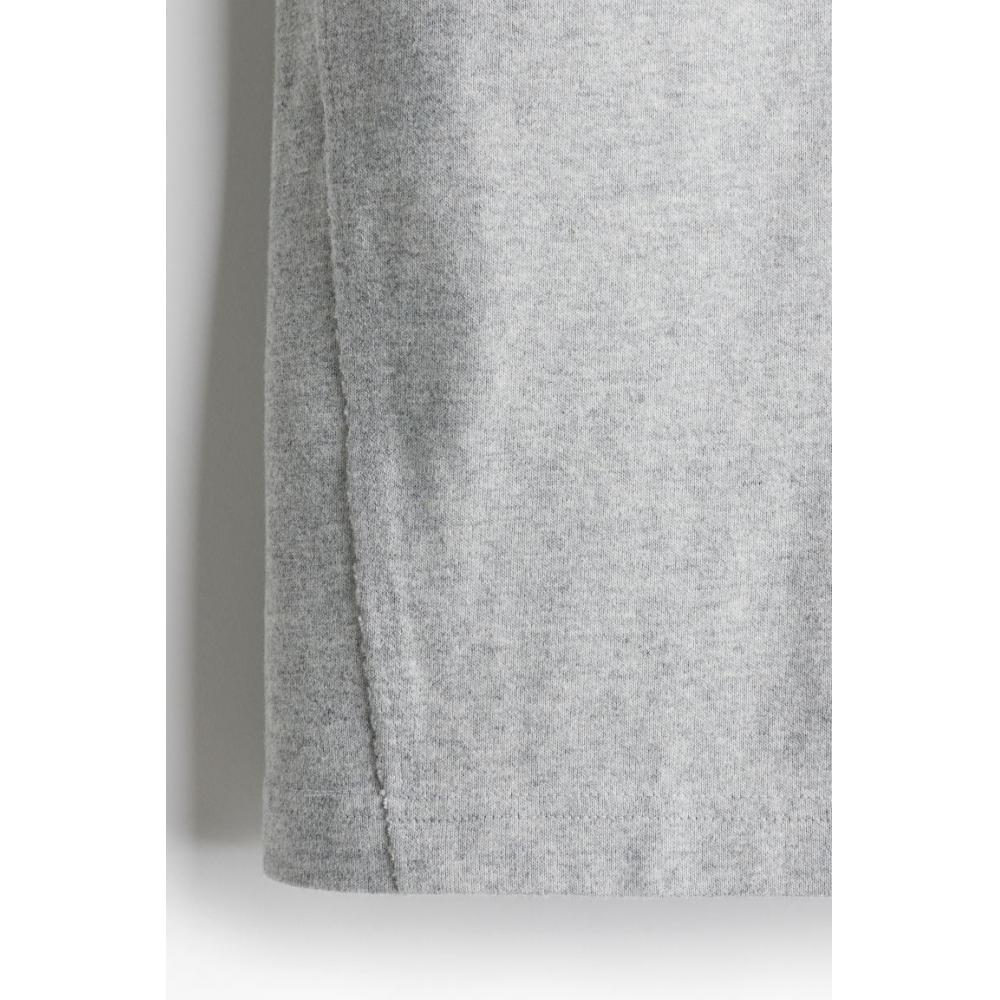 H M seaM DeTail T sHirT Loose fiT Grey Melange