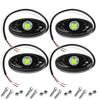 4Pods Green LED Rock Underbody Wheel Lights For Jeep Offroad Truck UTV ATV Boat