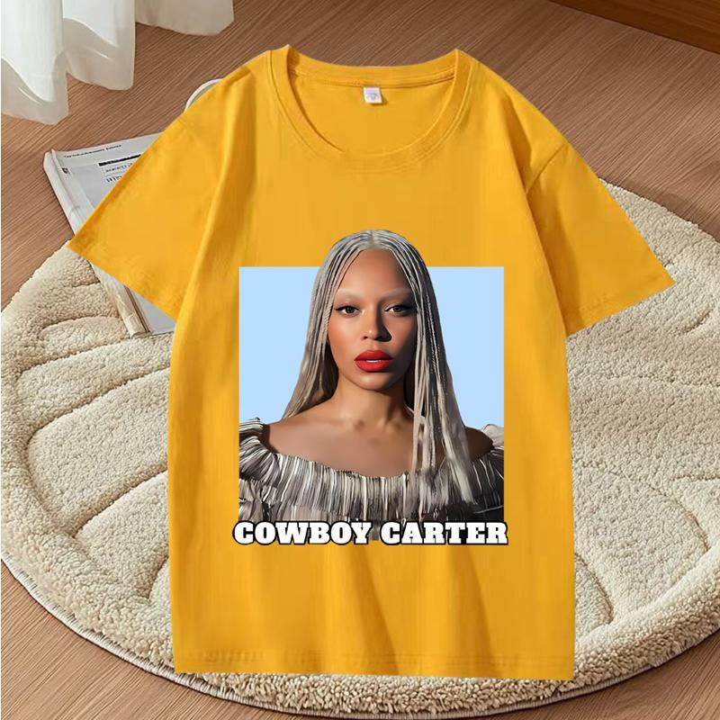 Beyonce Cowboy Carter Music Tour 2025 Merch T Shirt Unisex s Women Oversized Top 100 Cotton Short Sleeve Summer Print Unisex Tops