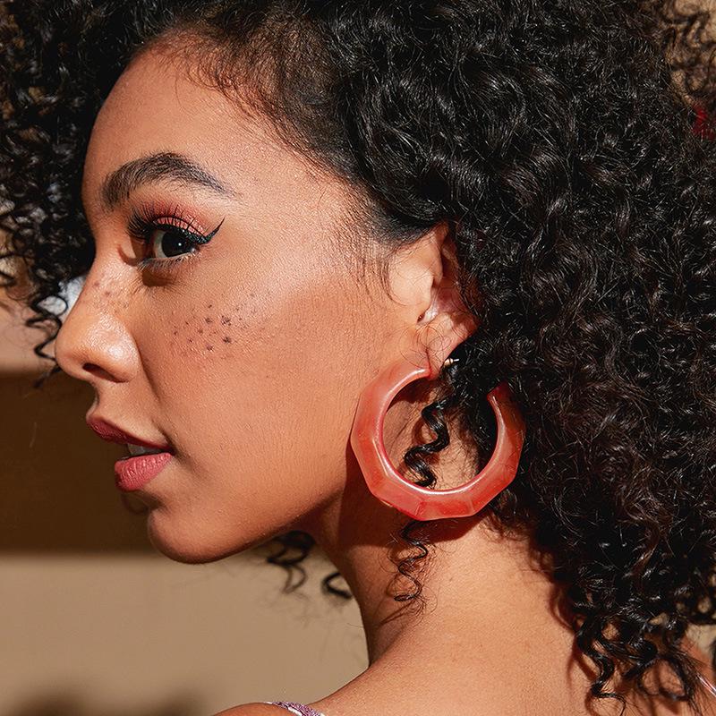 Chic & Trendy Large C-Shaped Earrings: Elegant Street Style for Women