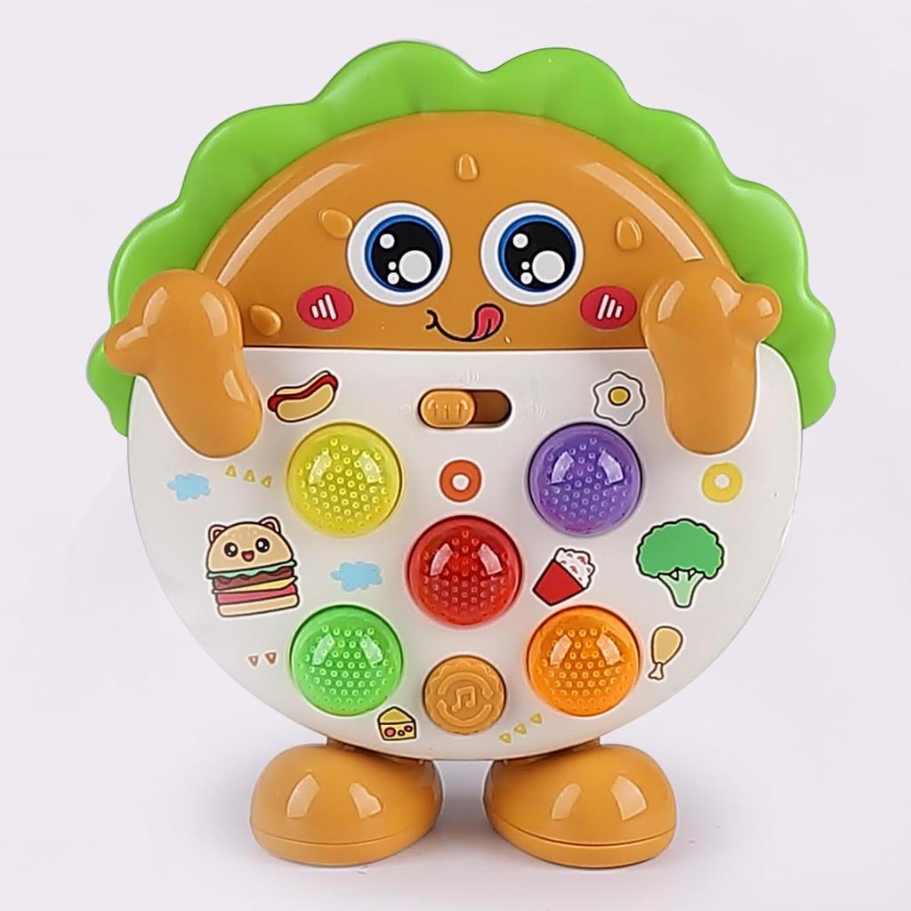 Hamburger Fries Music Toy, Baby Interactive Game,Travel Portable, Interactive Play,18+ Months, Gift Package
