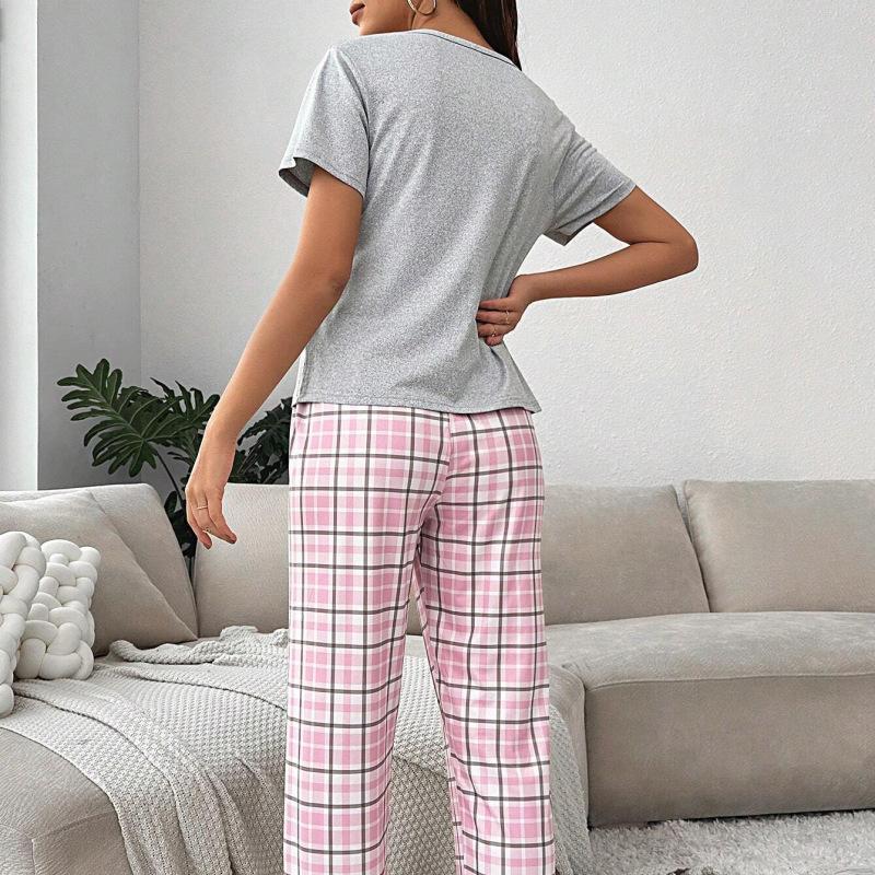 Customized/made short-sleeved printed trousers comfortable and breathable casual loungewear set
