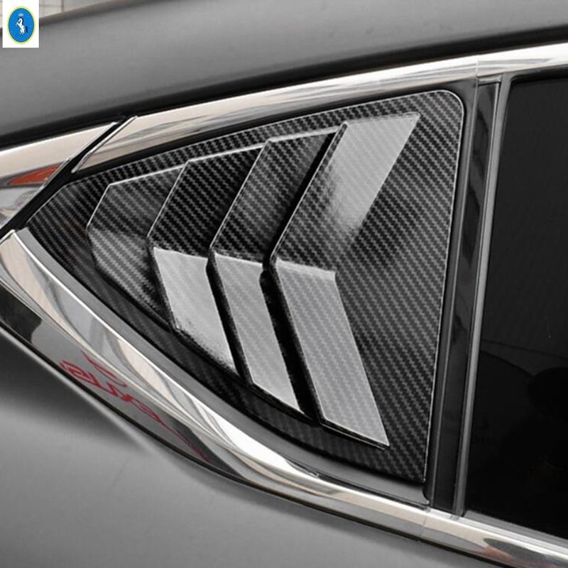Pannello Decorativo Copri-Finitura Presa d'Aria a Lamelle tipo Shutter per Finestrino Posteriore Laterale Auto in Fibra di Carbonio per Lexus ES 2018 - 2025 Accessori Esterni