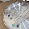 Discoloration Love Pendant Necklace Fashion Women Thermochromic Mood Monitor Heart Pendant Necklaces Stainless Steel Chain Necklaces Jewelry Gift