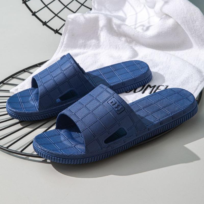 Home buy one get one free bathroom slippers indoor summer women's summer home non-slip bath couple soft bottom home men