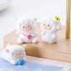 2Pcs Mini Resin White Miniature Sheep Figurines Tiny Resin Sheeps Figures Small Animals Lamb Figurine for Desk, Car Accessories