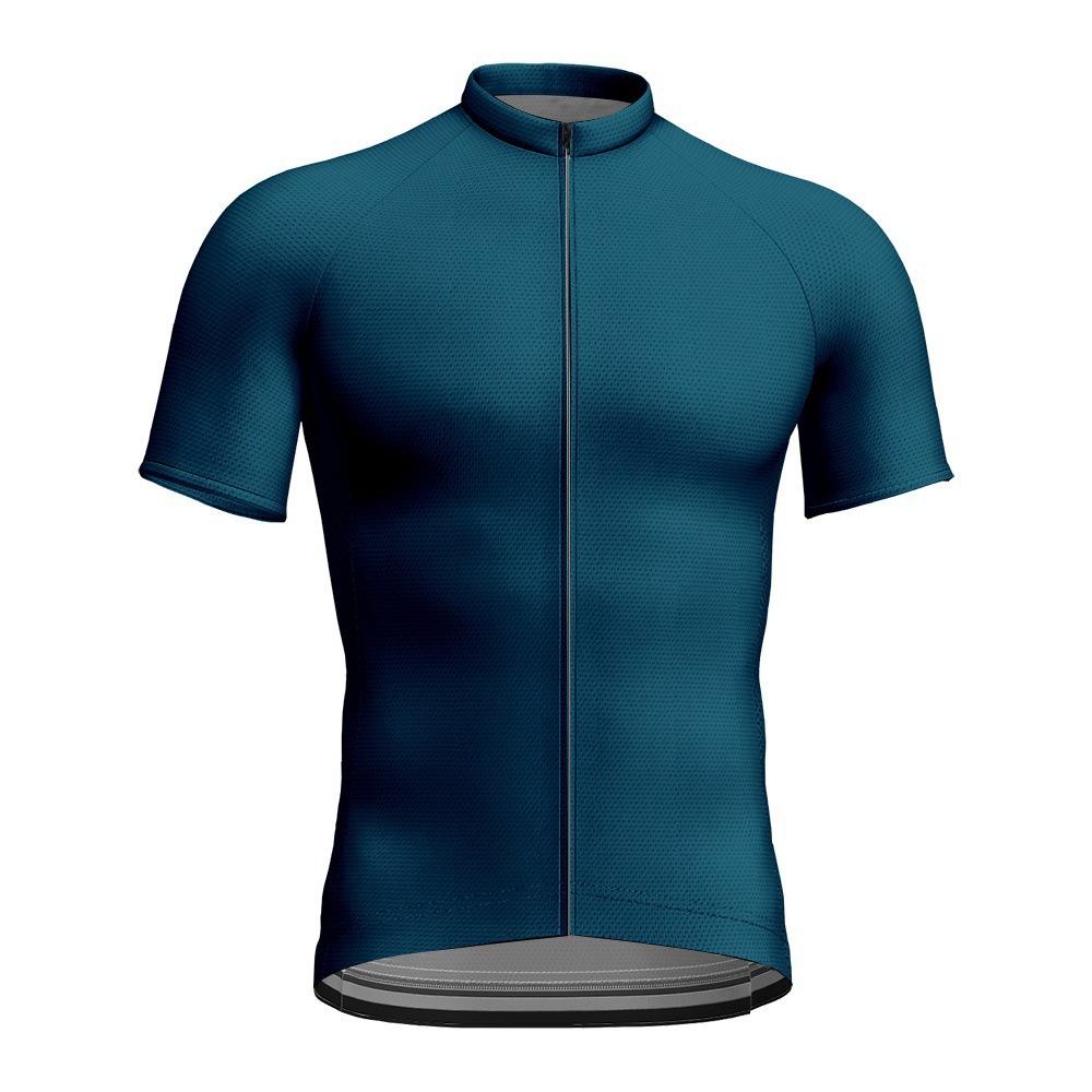 New Summer Solid Color Series Printed Short-sleeved Men's and Women's Sports Tops Mountain Bike Cycling Clothes