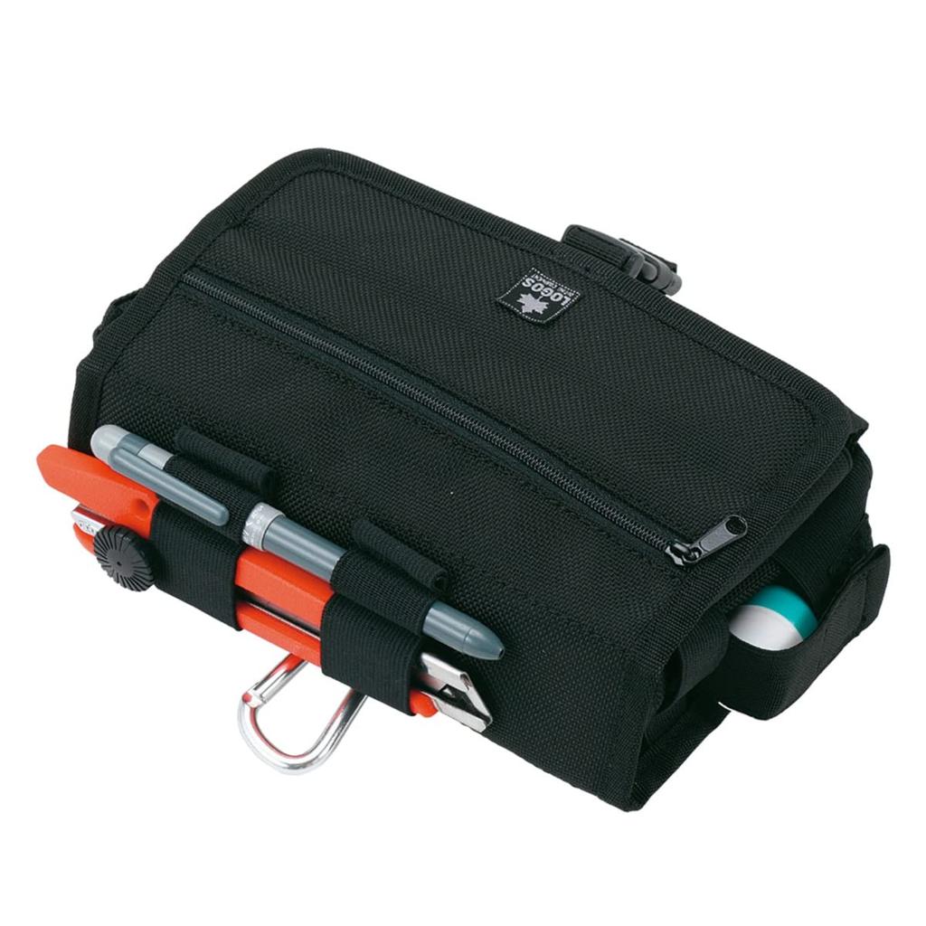 LOGOS Hip Cargo No. 6 Bag Pouch with Carabiner, Belt Loop, and Storage Pocket