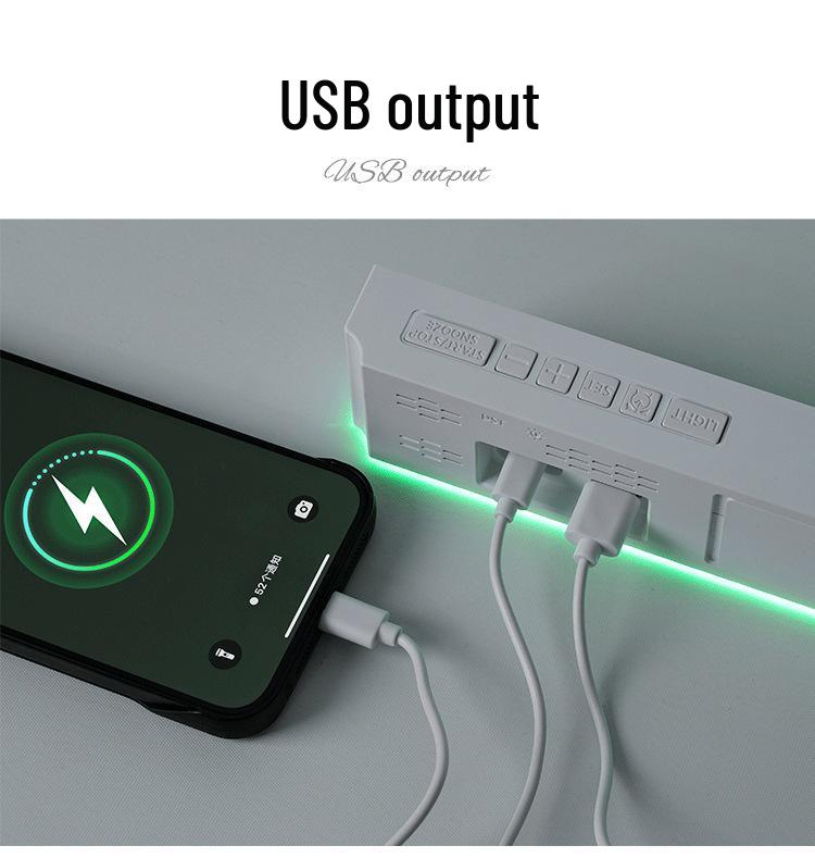 LED Multi-Functional Alarm Clock with Ambient Light and Simple Design, Model 5523