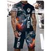 Fashion Resort Style Men's T-Shirt Short Sleeve Shorts Two-Piece Set Summer 3D Print