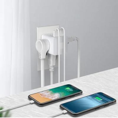 Multi Plug Outlet Extender Electrical Wall Outlet Splitter with 4 15amp AC Outlets 2 USB Ports Multiple Plug Wall Adapter