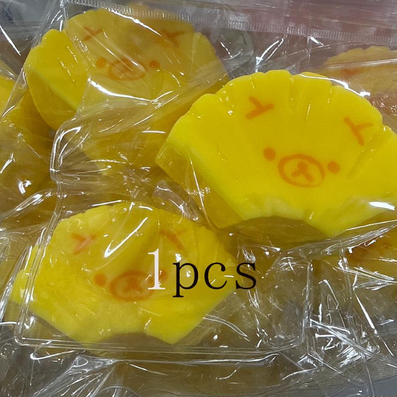 Heiß 1 Stück Weiches Taba Squishy Spielzeug mit Buttertextur - Süßer Melonenbär geformt zur Stressbewältigung - Silikon in Lebensmittelqualität