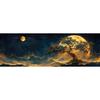 Gold Abstract Tree of Life Canvas Painting for Bedroom & Living Room Décor