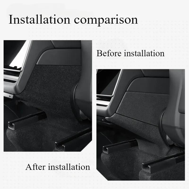 For Tesla Model Y Juniper 2025 Central Control Anti Kick Pads TPE Both Side Defense Kick Protective Pad Car Interior Accessories