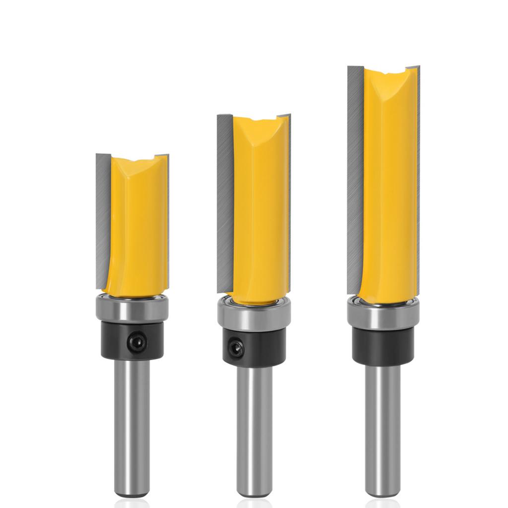 3PCS Router Bits Set 3/8 Inch Shank 5/8 Inch Double Flute Straight Bit for Woodworking Milling Cutter Tool