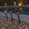 Lot of 4 Black Gretita Solar Beacons - Newgarden - Openwork - Autonomous - Solar Rechargeable