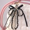 Elegant Delicate Beaded Bowknot Star Keychain Metal Y2K Keychain Pendant Bag Pendant Bag Accessories
