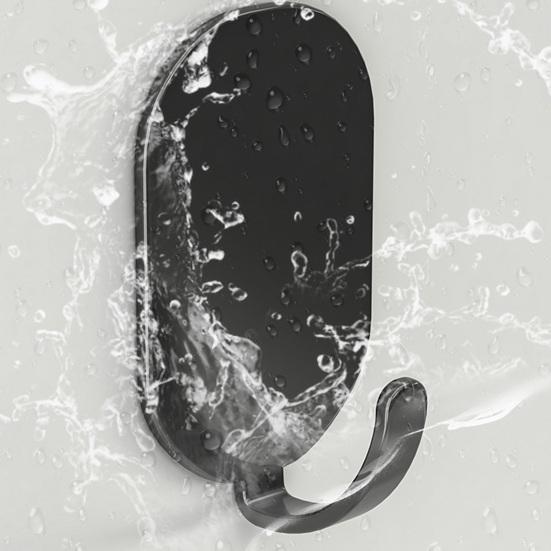 5PCS Wall Hooks Self-Adhesive Waterproof Hooks Strong Load-Bearing Rust-Resistant Hook for Bathroom Kitchen