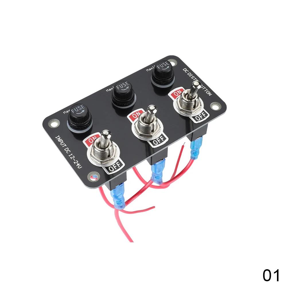 3/6 Gang Toggle Switch Panel On/off Rocker Toggle Switch With 10a Fuse Racing Cars Rv Camper Marine Boat Yacht 12v/24v Switches