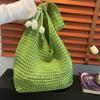 Vrijetijds Strand Lege Handtas met Tulp Hanger Geweven Tote Tas Haak Schoudertas Dames/Meisjes