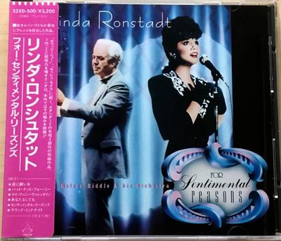 CD LINDA RONSTADT  For Sentimental Reasons 32XD500 ASYLUM 1986 Japan ObiRock Gebraucht