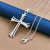 925 sterling silver 16-30 inch exquisite cross pendant necklace for women's fashion wedding accessories jewelry