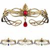 Couronne Elfe Ronde Vintage Roi Diadèmes Princesse Baroque Élégants Bandeau Luxe Accessoires de Cheveux de Mariée Occasions Spéciales