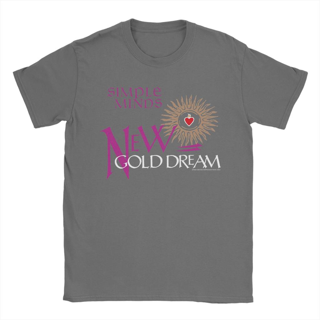 Herren T-Shirt Simple Minds New Gold Dream Geniales Baumwoll-T-Shirt Kurzarm T-Shirt Rundhalsbekleidung Geburtstagsgeschenk