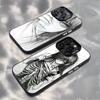 Sketch Anime Girl Phone Case For IPhone 17 Air 16 E 15 14 Plus 13 12 11 Pro Max Colored Silver Cover