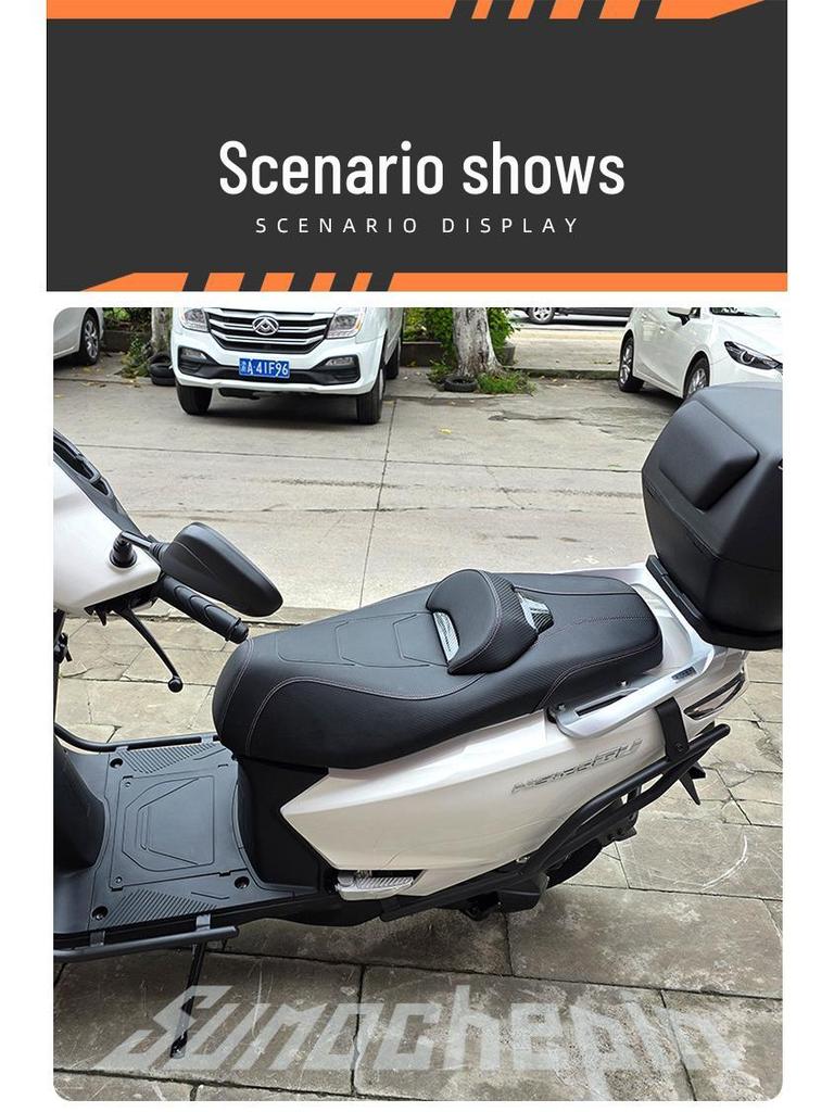 Compatible with Honda NS125GU SDH125T-45, Modified Leather Lowered Seat Cushion Assembly