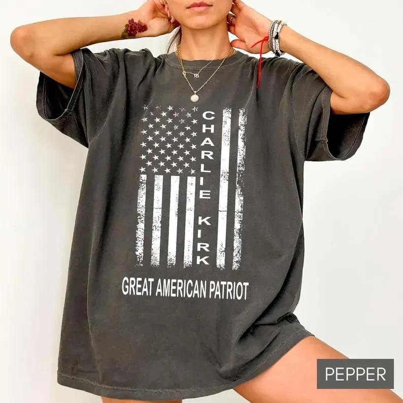 Pray for Charlie Kirk Shirt, Patriotic Charlie Kirk T-Shirt, Faith-Based Unisex Unisex T-Shirt XL