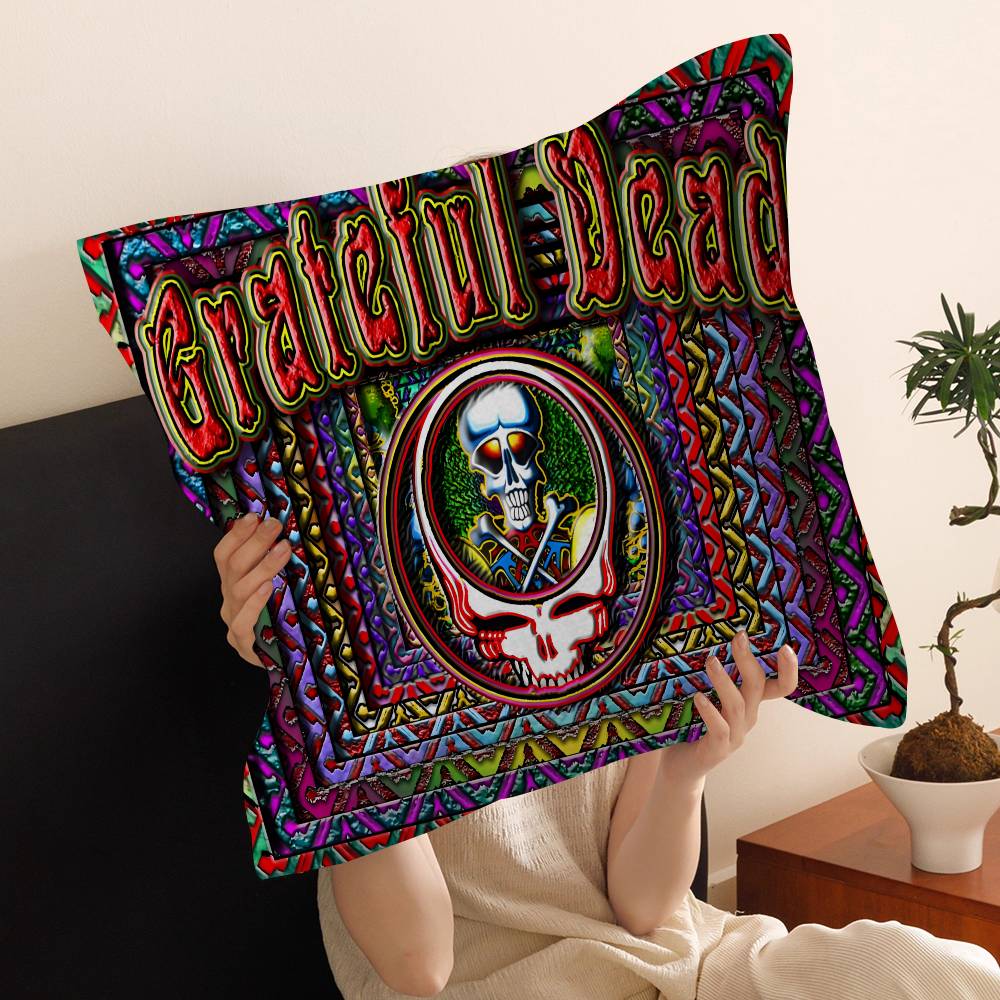 G-Grateful D-Dead Band Personalized Pillow Cover Kids Bedroom Wild Party Decor Pillowcase Kid Birthday Shower Gift